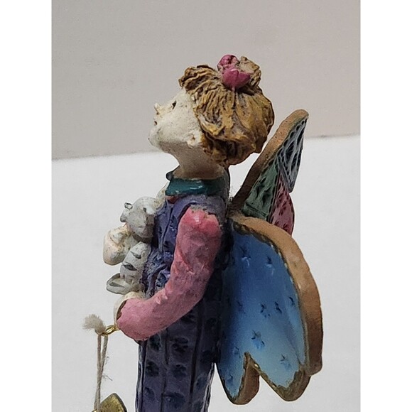 Heavensent Angel Figurine Russ Berrie Item No 13824 Girl Holding Cat And Star - Picture 2 of 14